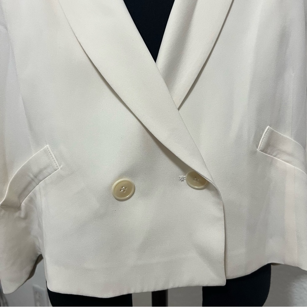 MORGANE Le Fay Silk Blazer L - Picture 3 of 12